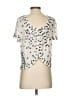Yumi Kim 100% Polyester Silver White Short Sleeve Blouse Size S - photo 2