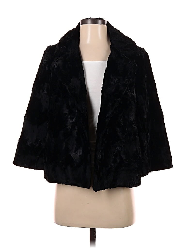 Pre-owned An Original Milly Of New York Faux Fur Jacket In Black