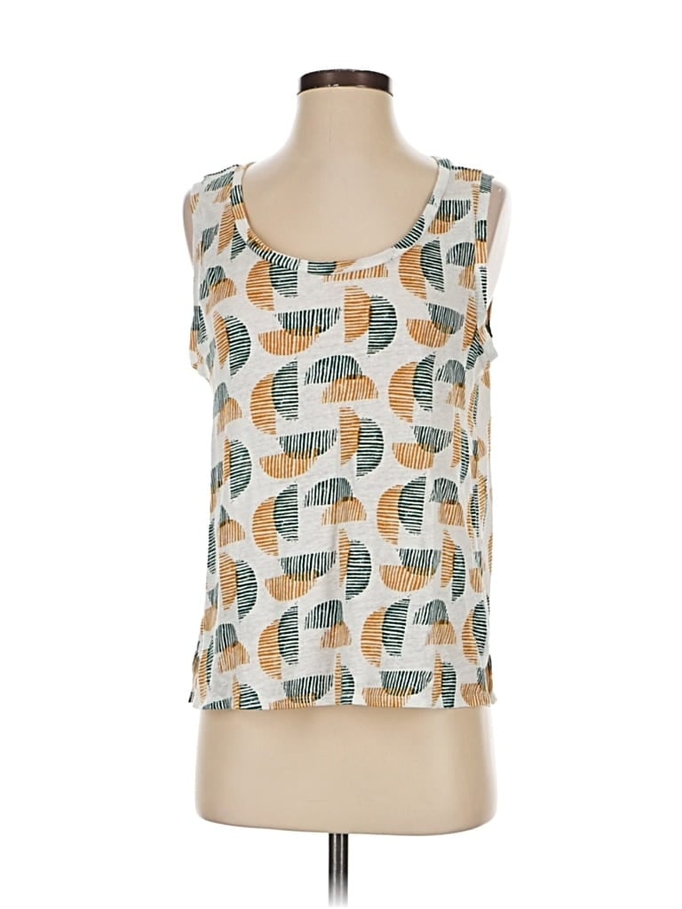 Pre-owned Garnet Hill Tank Top Gold Halter Neckline Tops