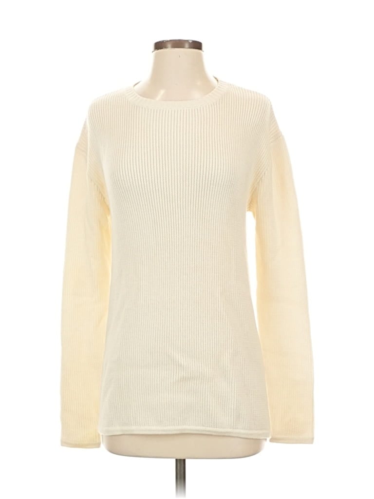 Pre-owned L'agence Pullover Sweater In White