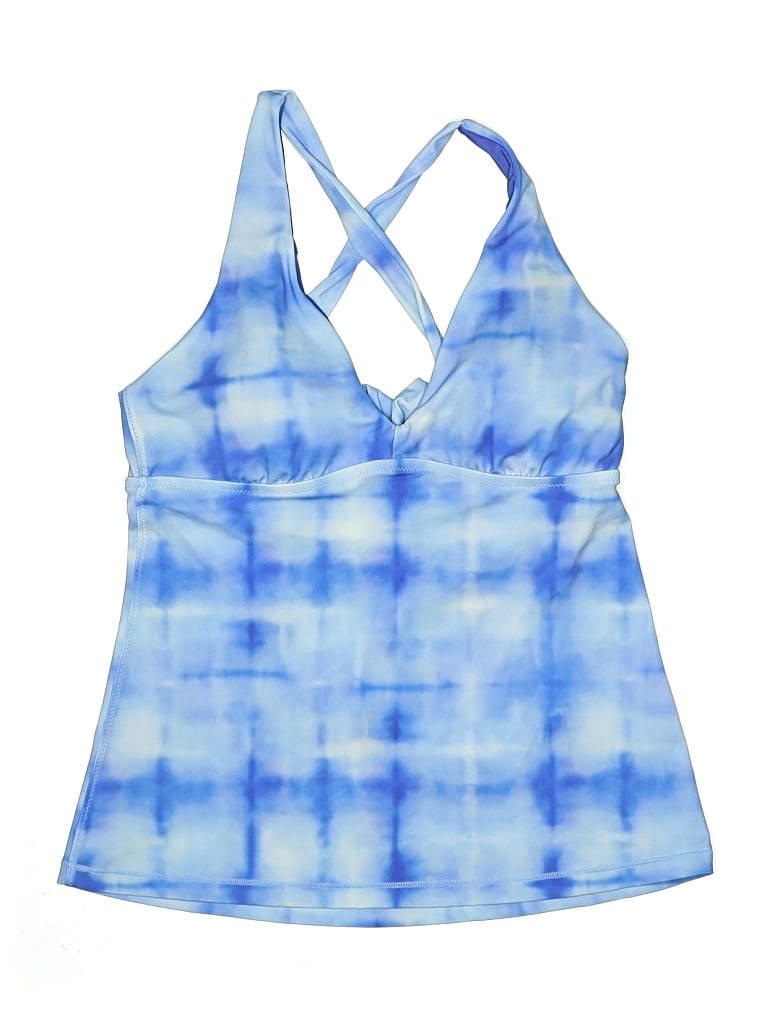ATHLETA Pre-owned Swimsuit Top Blue Tie-dye Pattern Swimwear