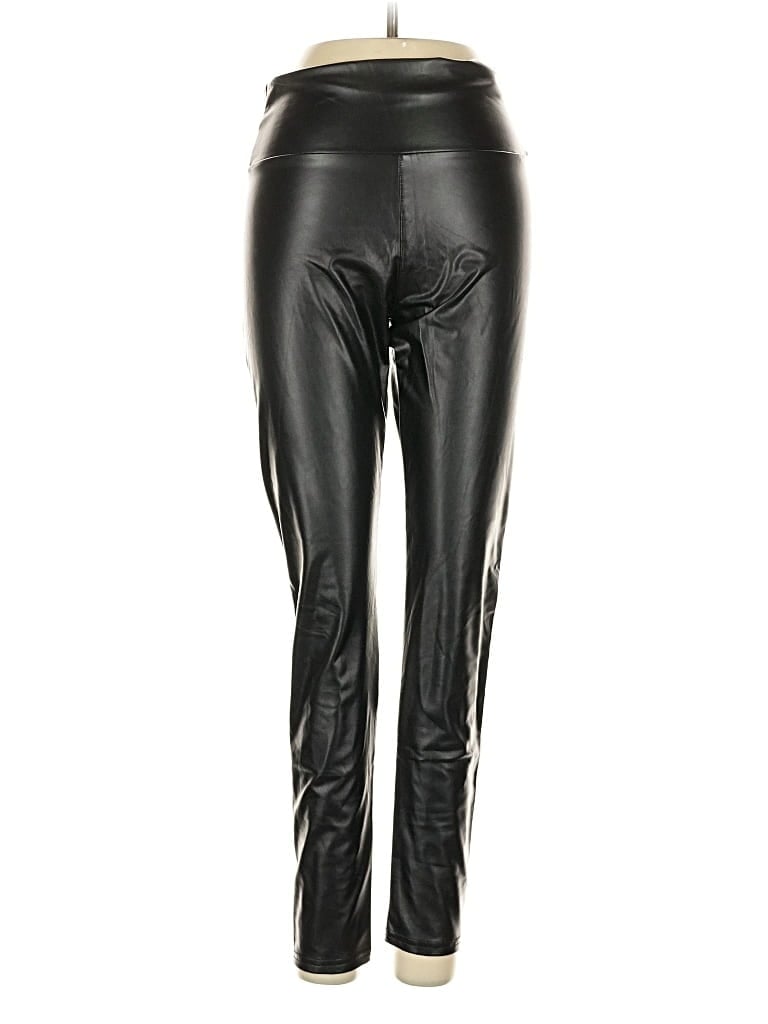 Pre-owned Assorted Brands Faux Leather Pants In Black
