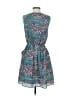 Jessica Simpson 100% Polyester Paisley Teal Casual Dress Size 4 - photo 2