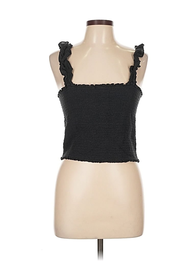 Pre-owned Aerie Sleeveless Top Black Strapless Neckline Tops