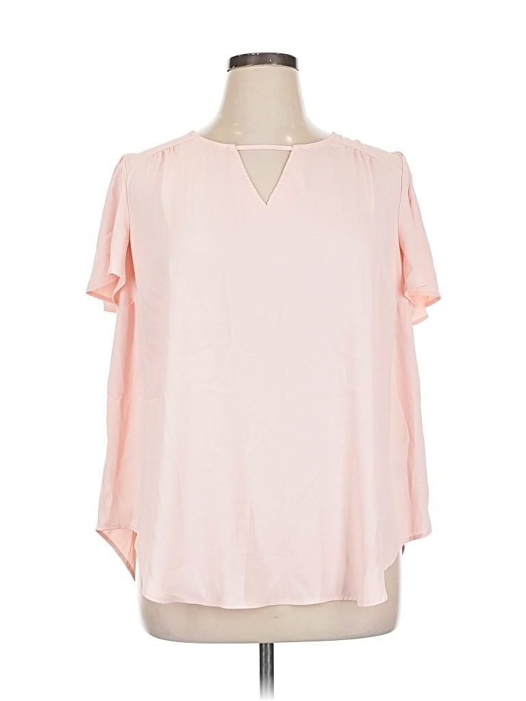 Pre-owned Torrid Short Sleeve Blouse In Pink