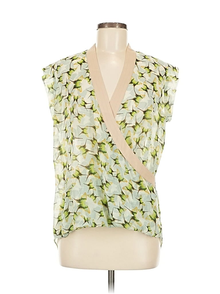 Pre-owned Cabi Sleeveless Blouse In Green