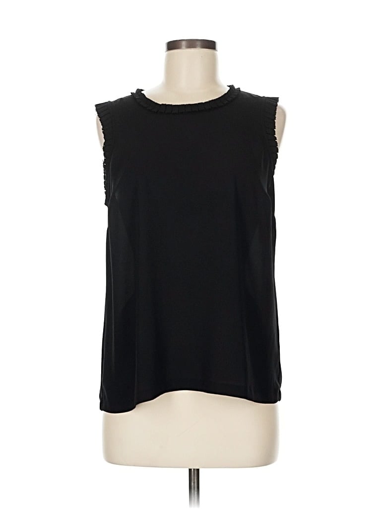Pre-owned J.crew Factory Store Sleeveless Top Black Keyhole Neckline Tops