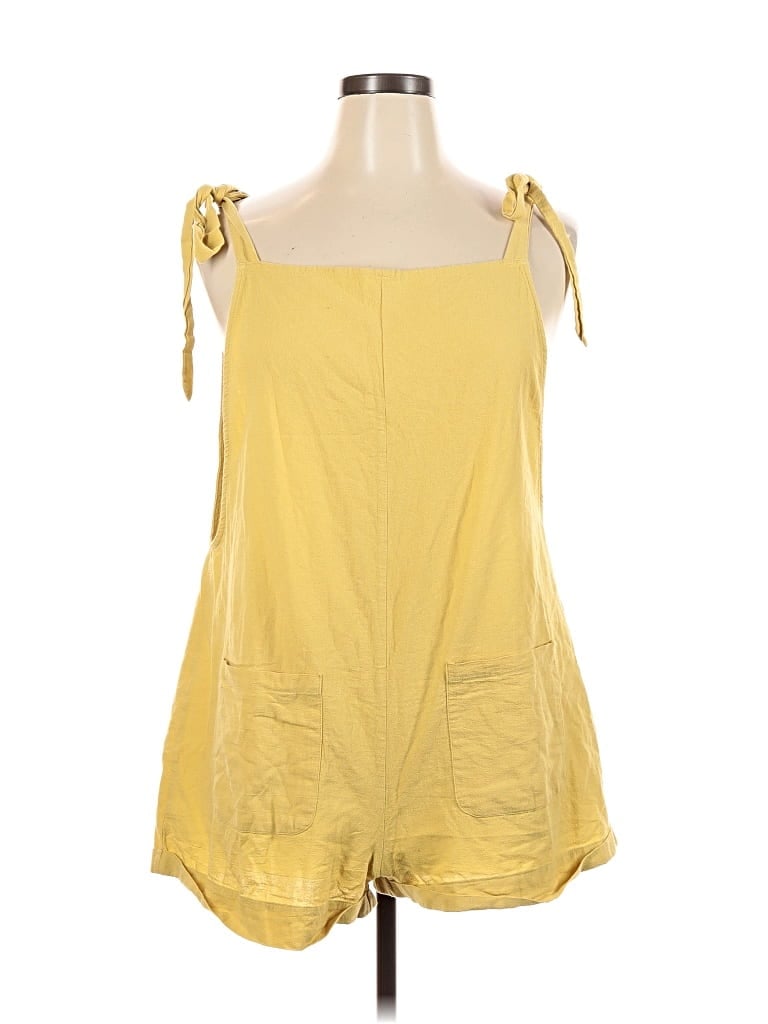 Pre-owned Shein Curve Romper In Yellow