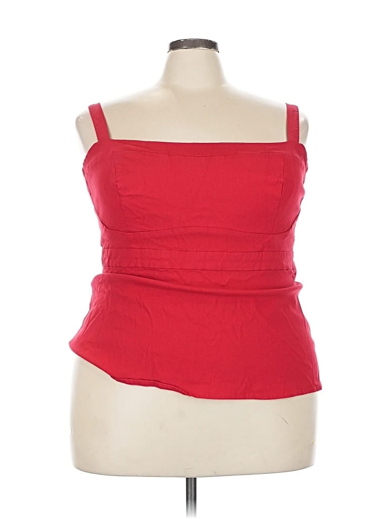 Pre-owned Torrid Sleeveless Top Red Strapless Neckline Tops