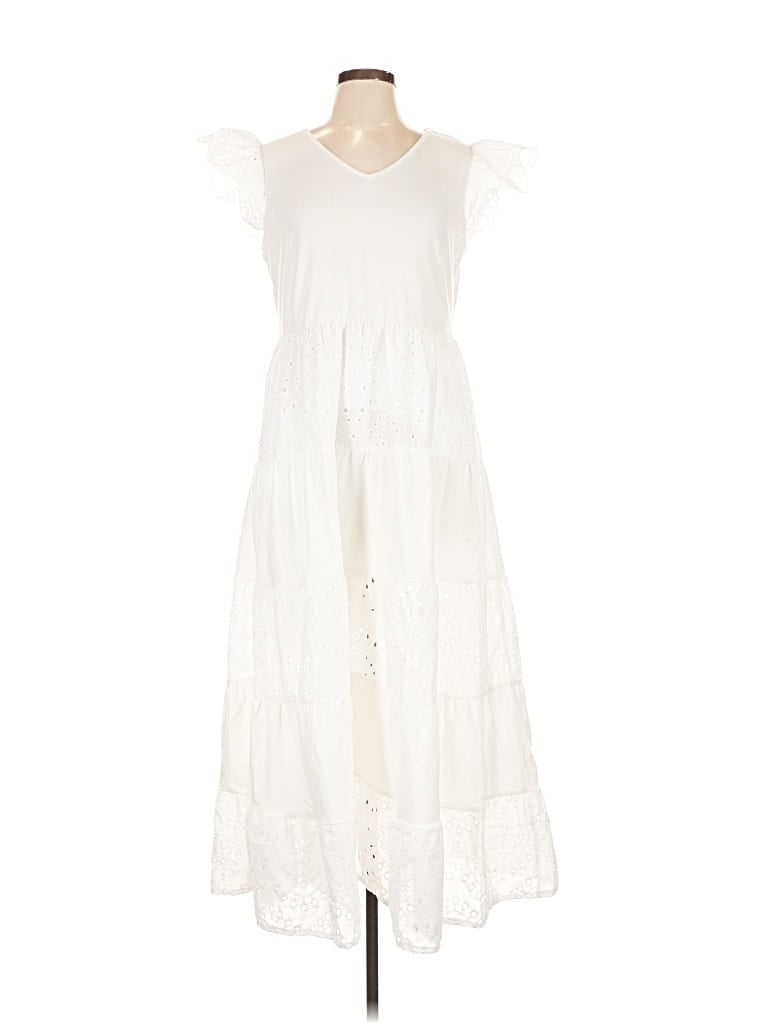 Pre-owned Grace Karin Casual Dress In White