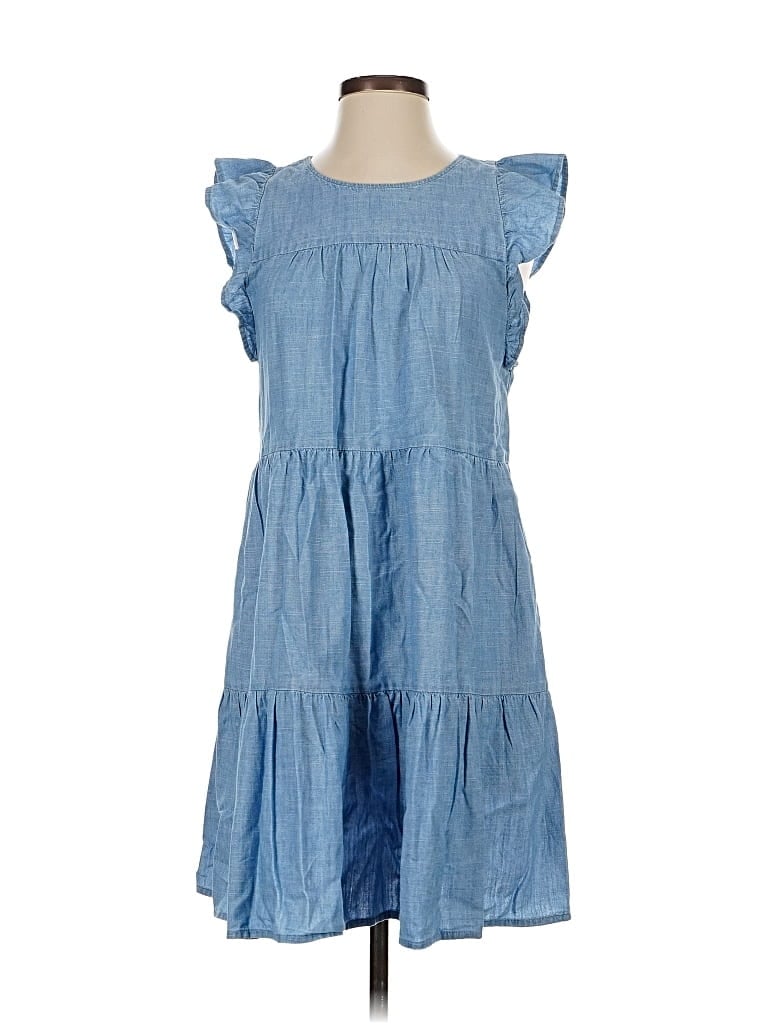 Pre-owned J.crew Factory Store Casual Dress In Blue