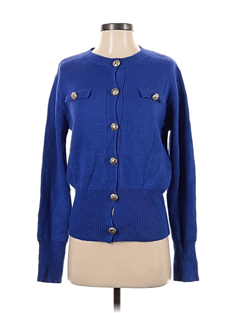 Pre-owned Unbranded Cardigan Sweater In Blue