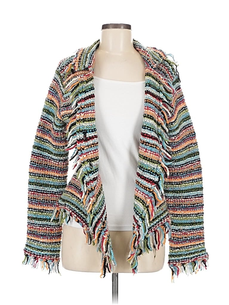 Pre-owned Soft Surroundings Cardigan Sweater In Green