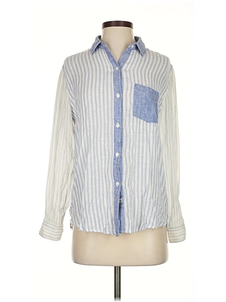 Pre-owned Rails Long Sleeve Button Down Shirt In Blue