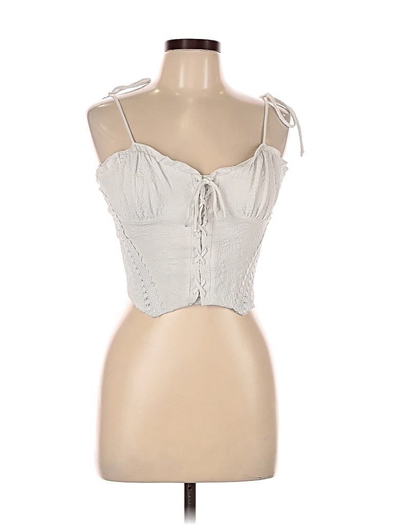 Pre-owned Kirious Sleeveless Blouse In Silver