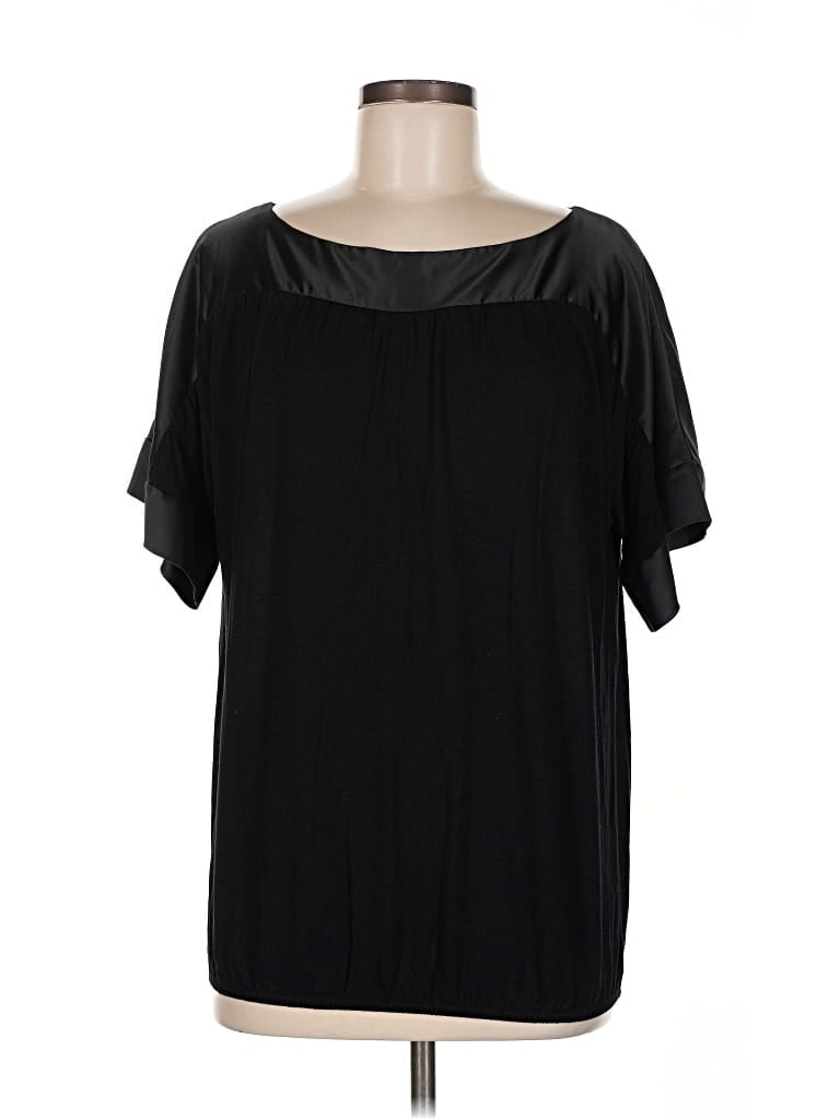 Pre-owned Zara Collection Short Sleeve Blouse In Black