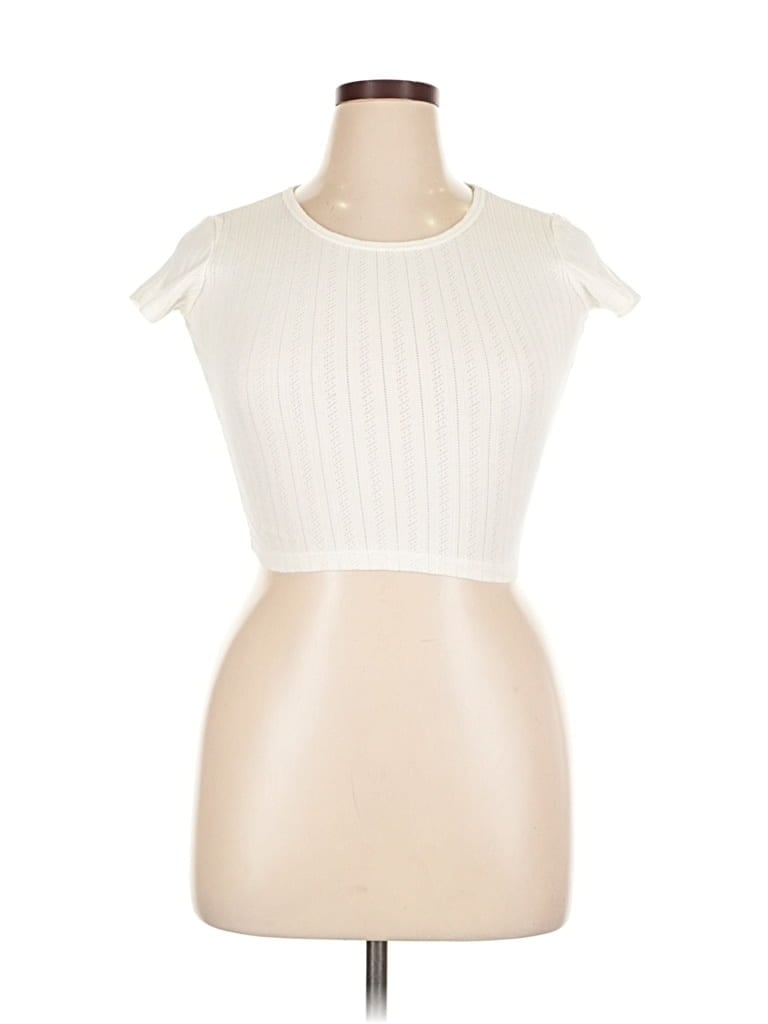 Pre-owned Brandy Melville Sleeveless T-shirt In White