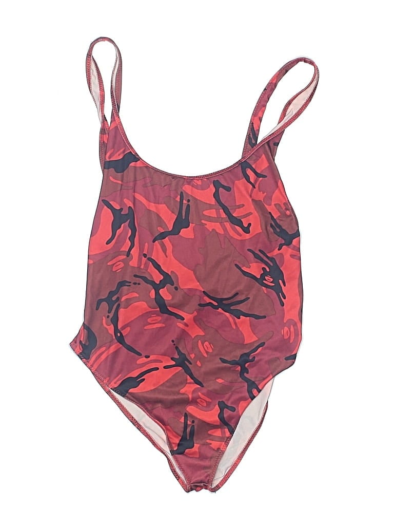 Pre-owned By The Way. One Piece Swimsuit In Red