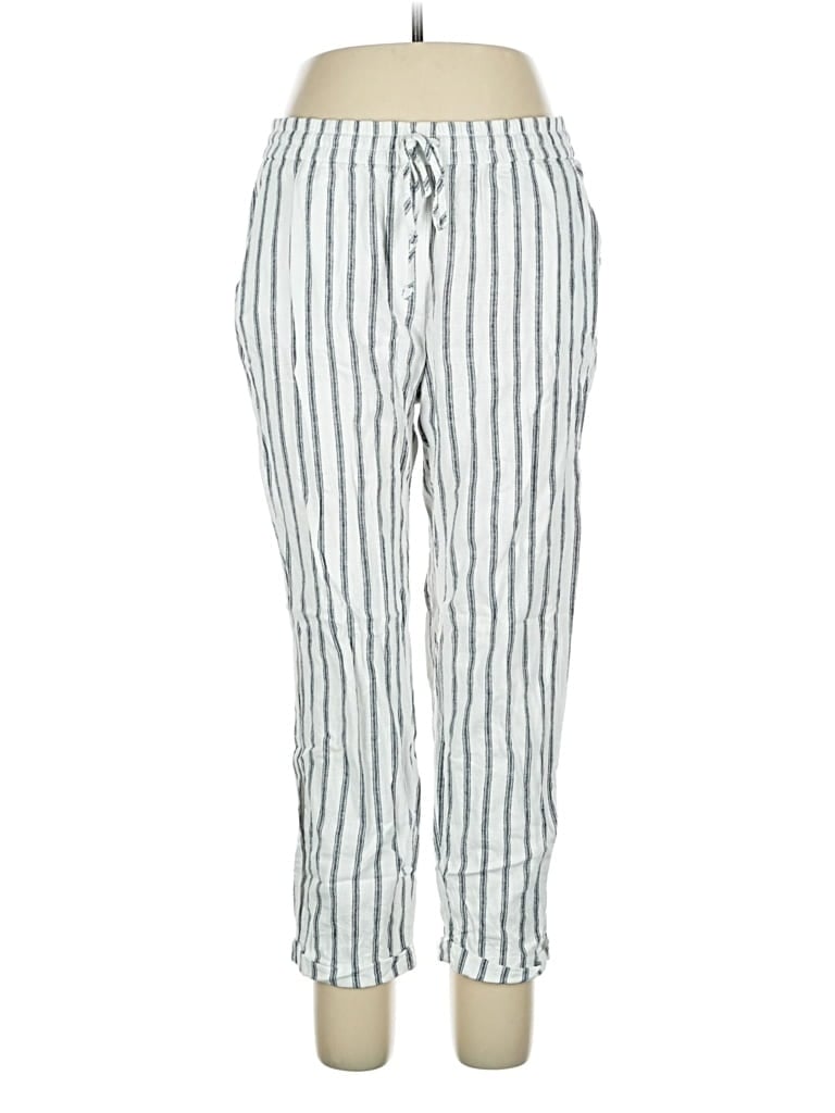 Pre-owned J.crew Factory Store Linen Pants In White