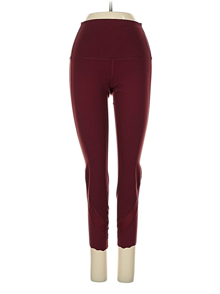 Pre-owned Lululemon Athletica Active Pants In Burgundy