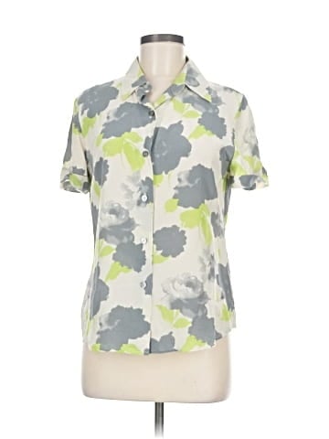 Linda Allard Ellen Tracy Short Sleeve Silk Top (view 1)