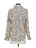 Rails 100% Silk Animal Print Ivory Long Sleeve Silk Top Size XS - photo 2