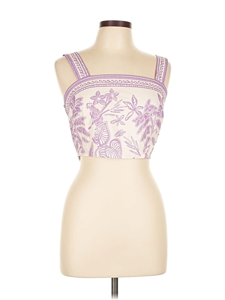 Pre-owned Shein Sleeveless Top Purple Strapless Neckline Tops