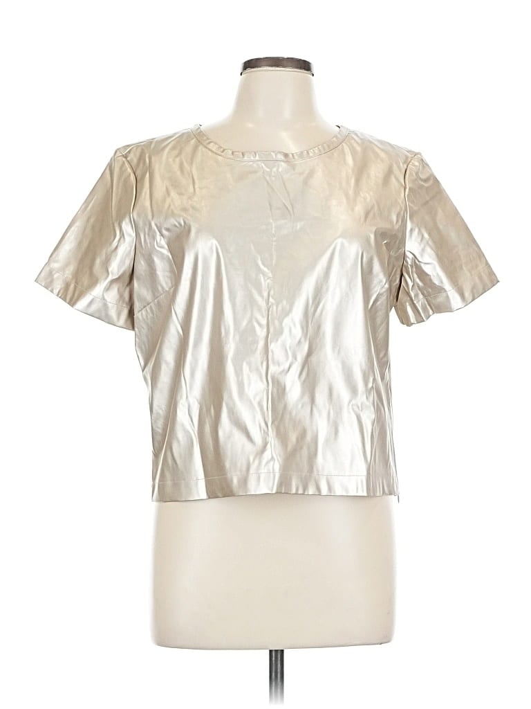 Pre-owned Porridge Short Sleeve Blouse In Silver