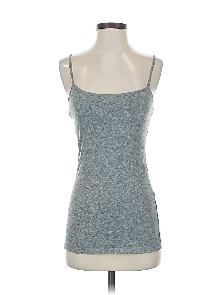 Pre-owned Active Basic Tank Top Gray Sweetheart Neckline Tops