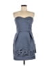Black 100% Polyester Gray Blue Cocktail Dress Size M - photo 1