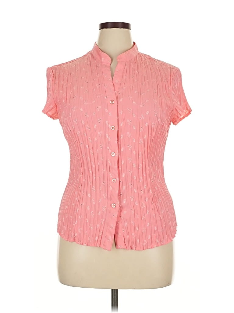Pre-owned East5th Short Sleeve Blouse In Pink