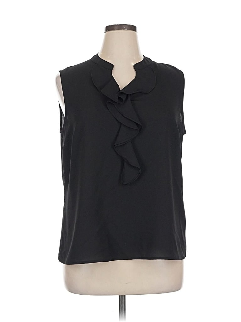 Pre-owned Nine West Sleeveless Blouse In Black