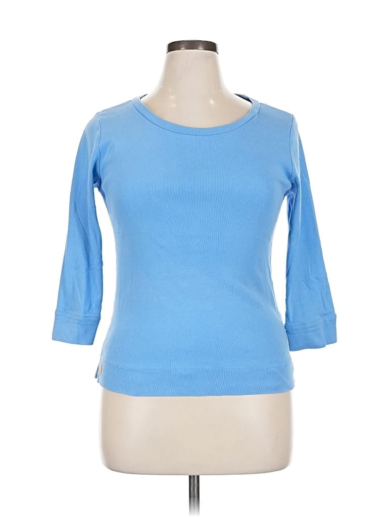 Pre-owned Ralph Lauren Sport 3/4 Sleeve T-shirt In Blue