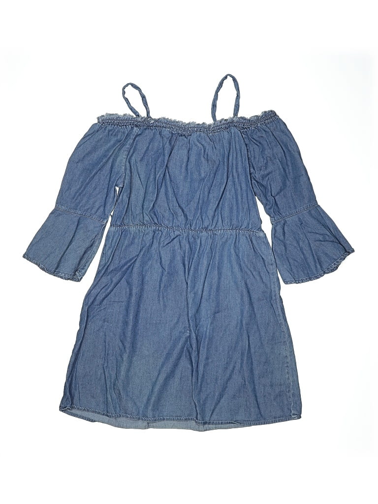 Pre-owned Justice Kids' Dress In Blue