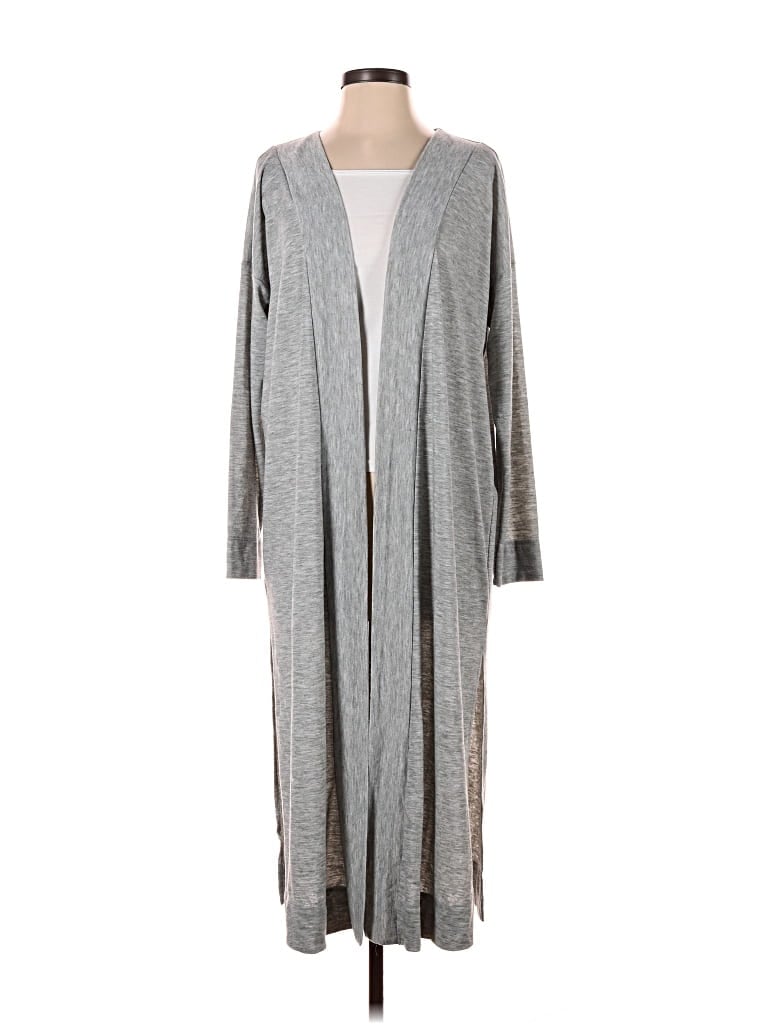 Pre-owned Ann Taylor Loft Cardigan Sweater In Gray