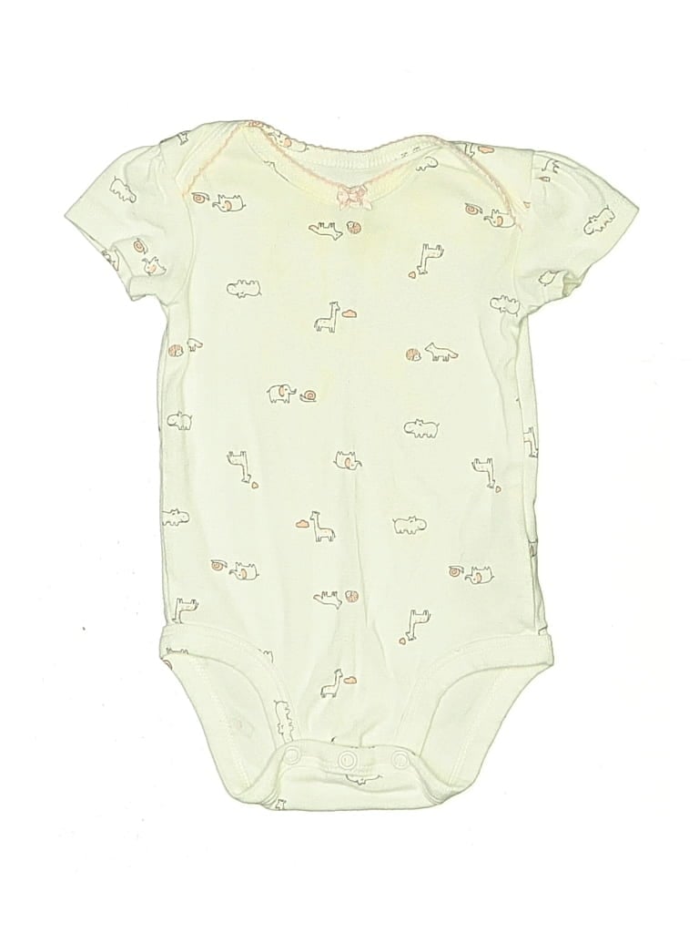 Click to view more detailed imagery on our partner's website Pre-owned Carter's Babies' Short Sleeve Onesie In White