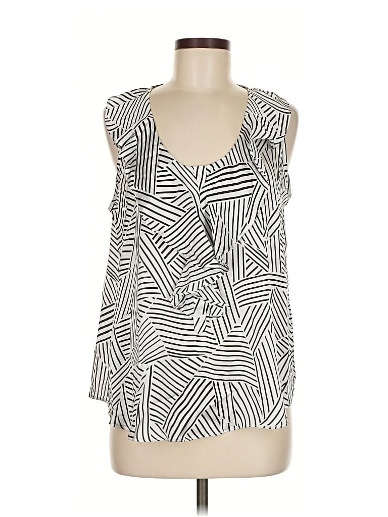 Pre-owned Milano Sleeveless Blouse In Silver