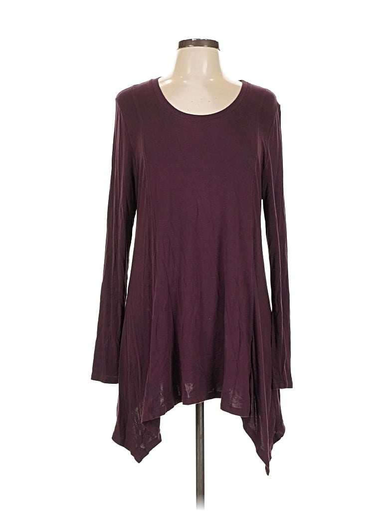 Pre-owned Logo By Lori Goldstein Casual Dress In Burgundy