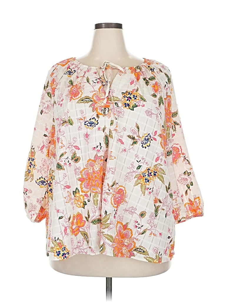 LANE BRYANT Pre-owned 3/4 Sleeve Blouse In Pink