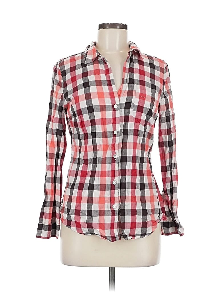 Pre-owned Old Navy Long Sleeve Button Down Shirt In Red