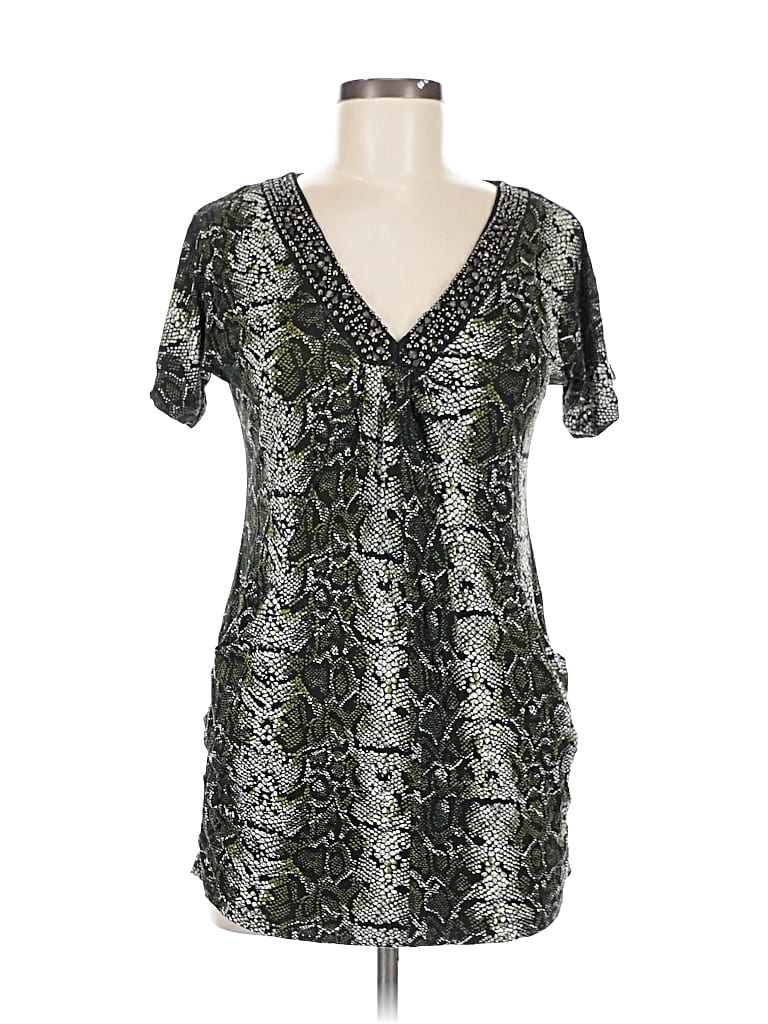 Pre-owned Inc International Concepts Short Sleeve T-shirt In Silver