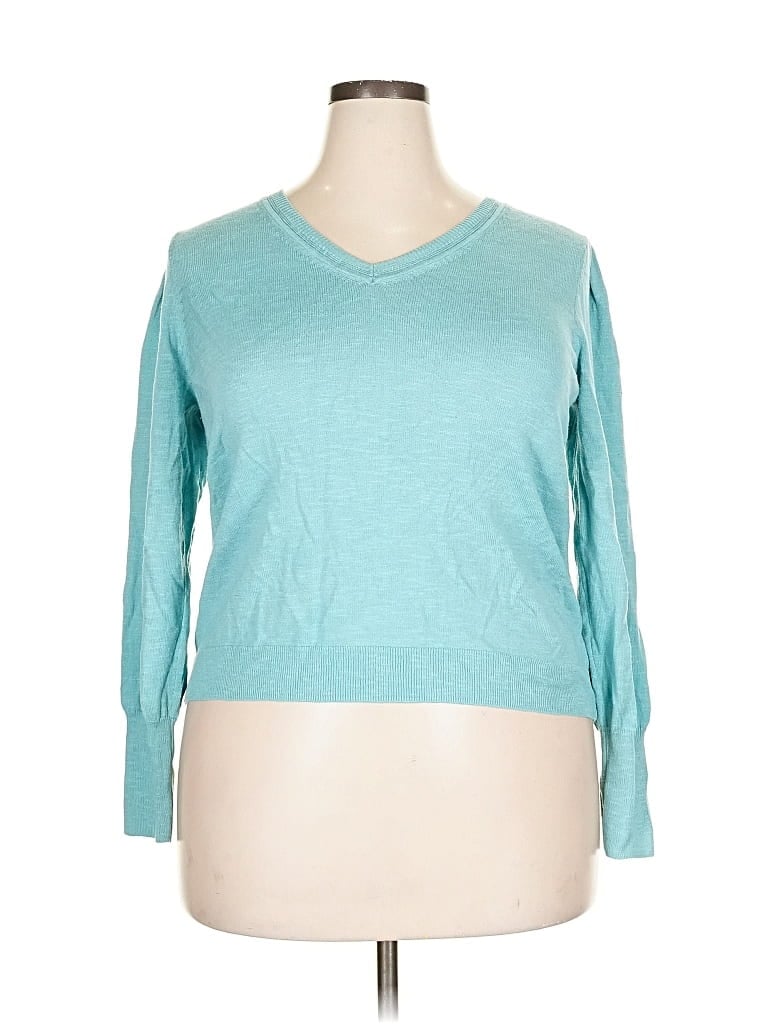 NIC + ZOE Pre-owned 3/4 Sleeve T-shirt In Blue