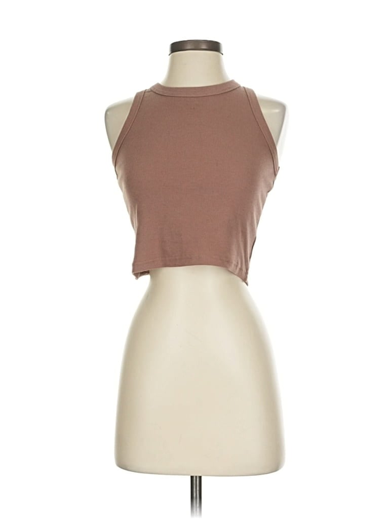 UNBRANDED Pre-owned Tank Top Brown Halter Neckline Tops