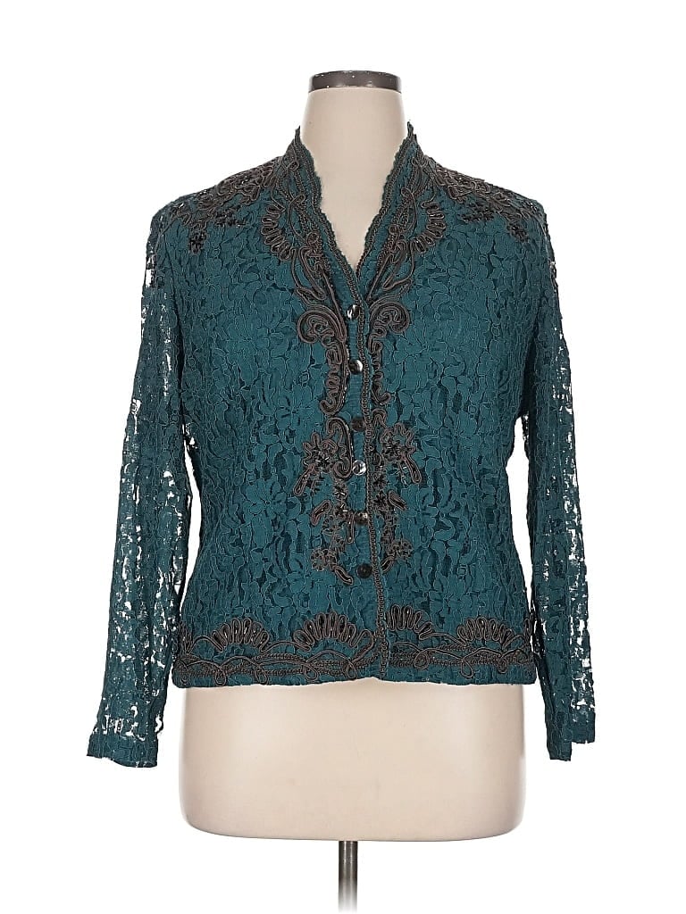 Coldwater Creek Blazer Jacket In Blue