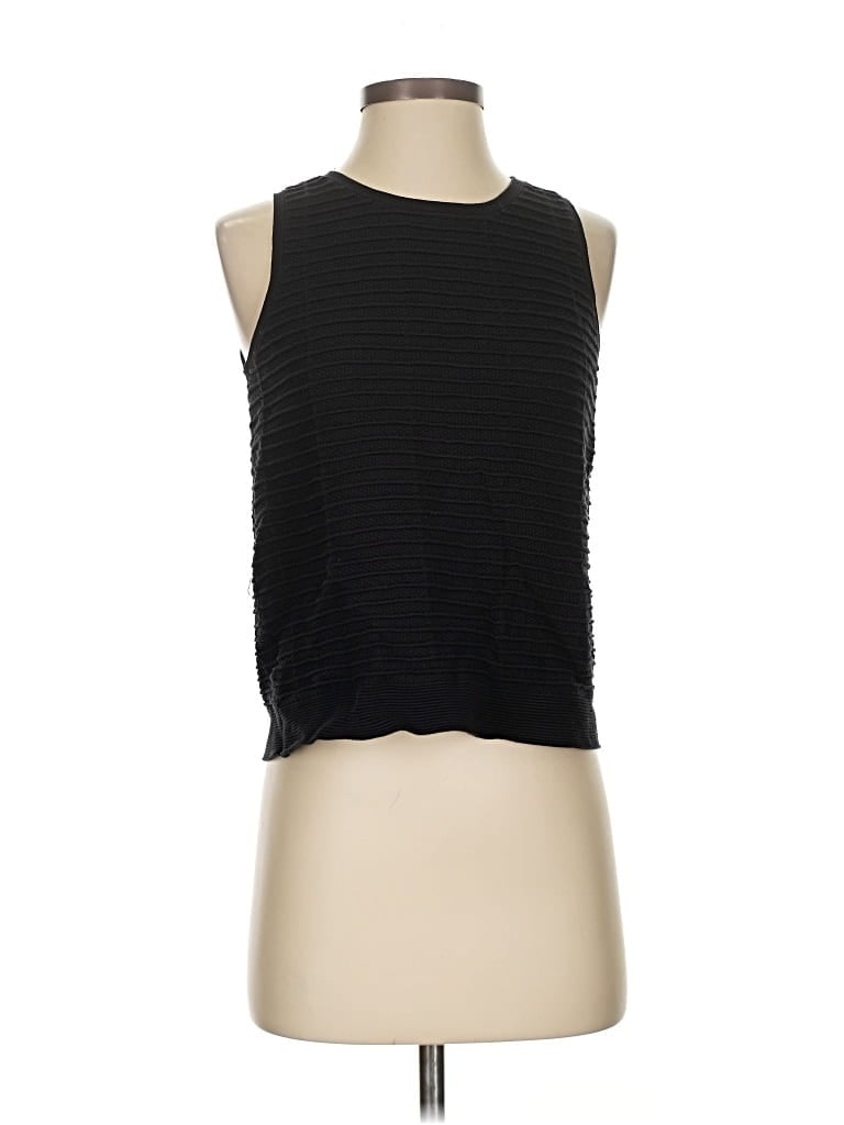 Pre-owned Ann Taylor Loft Sleeveless Top Black Halter Neckline Tops