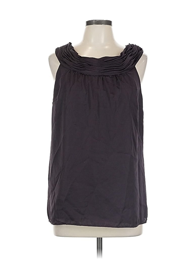 Pre-owned Ann Taylor Loft Sleeveless Blouse In Black