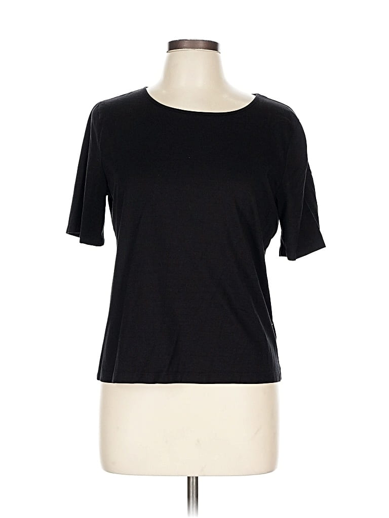 Pre-owned Ellen Tracy Short Sleeve T-shirt In Black
