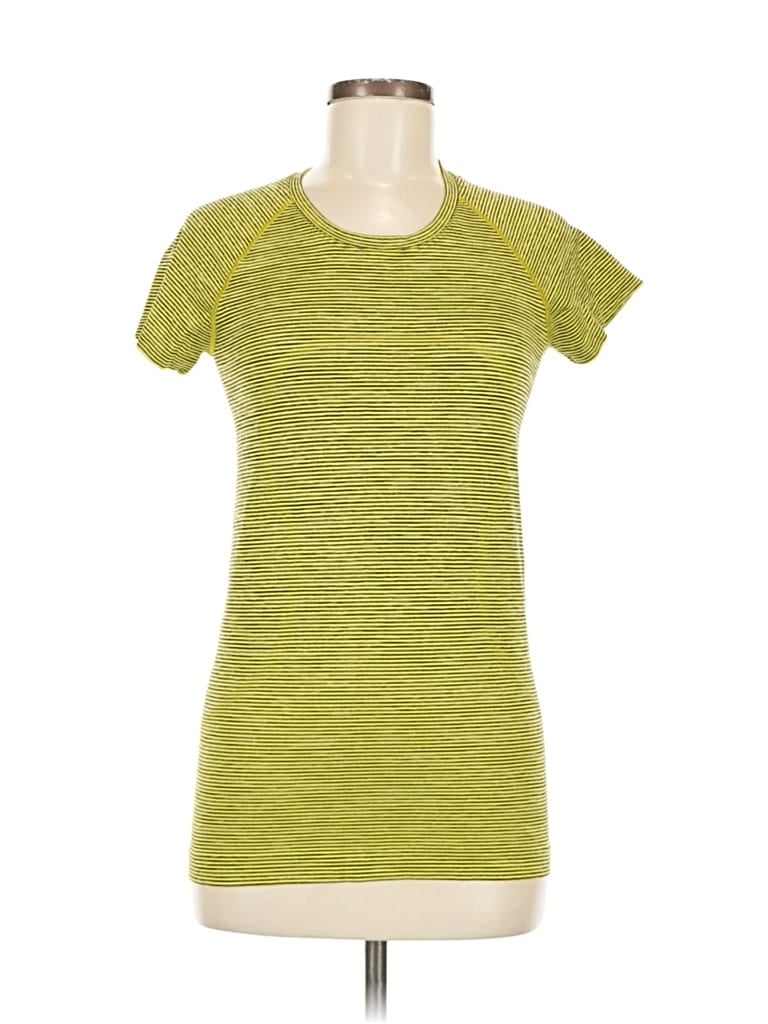 Pre-owned Lululemon Athletica Active T-shirt In Yellow