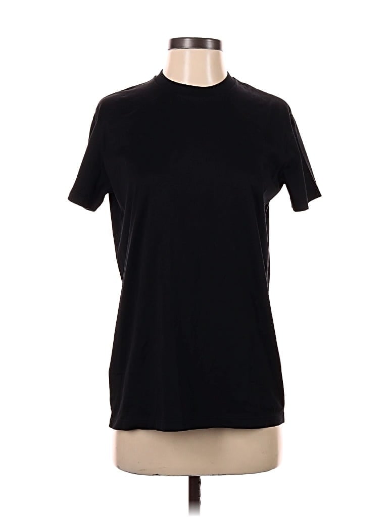 Pre-owned Prada Short Sleeve Turtleneck In Black