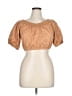 A.L.C. Tan Short Sleeve Blouse Size 14 - photo 1